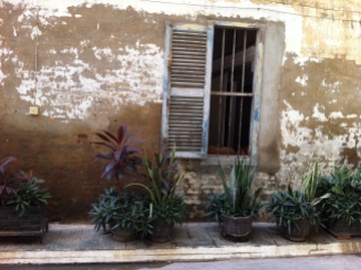 Französisches Fenster in Battambang